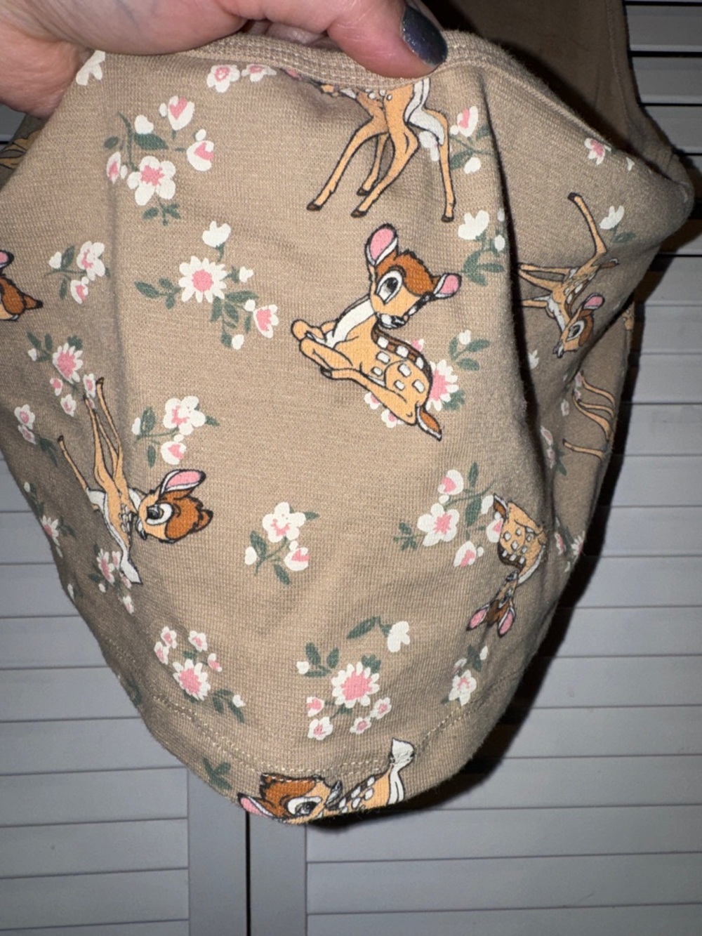 Disney Beige Bambi Floral Halter Tank Top - Picture 4 of 4